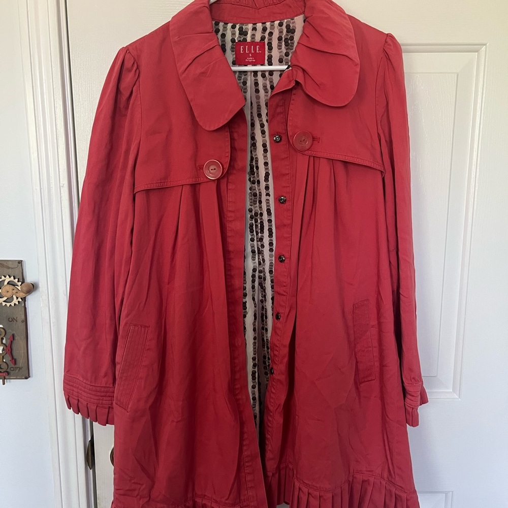 Elle Red Trench Coat